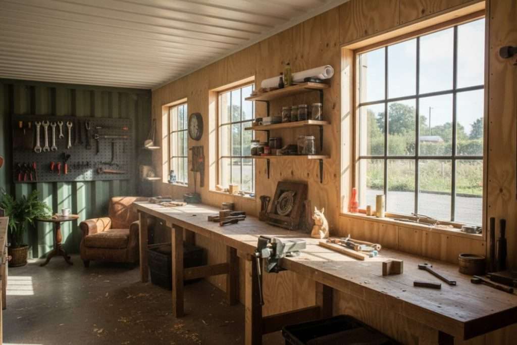 Aménagement container atelier : confort et fonctionnalité